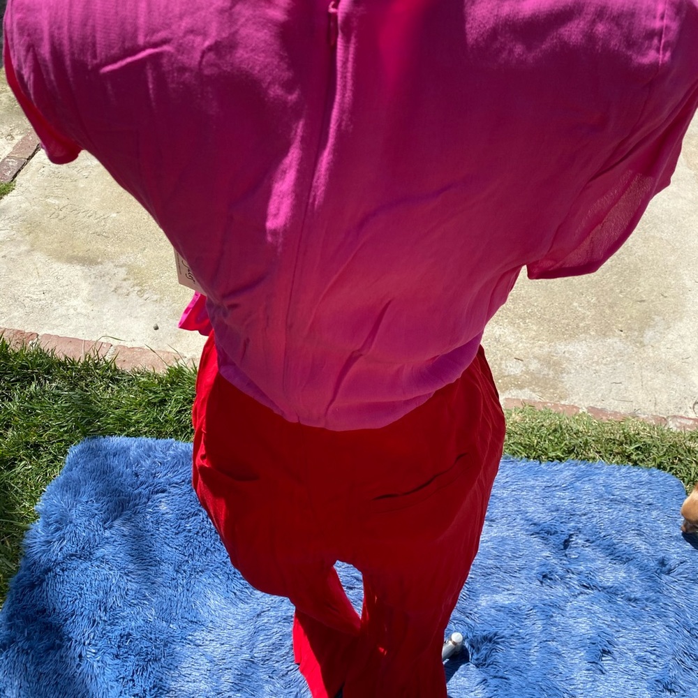 Pink & Red Jumpsuit - Picture 2 of 3